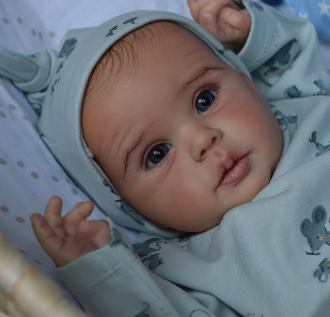 Neue 19-Zoll-unlackierte, unbemalte, leere DIY-Teile Roberto Reborn-Puppenbausatz mit Stoffkörper und Augen