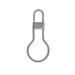 unique mirror polished Solid 304 stainless steel bulb snap click Locking snap Carabiner Key ring Clasp Safety Hook Tool Keychain