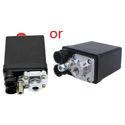 220V Heavy Duty Air Compressor Pressure Switch Control Valve Automatic Trip 90-120PSI 1/4 Port for Small Compressing Machine