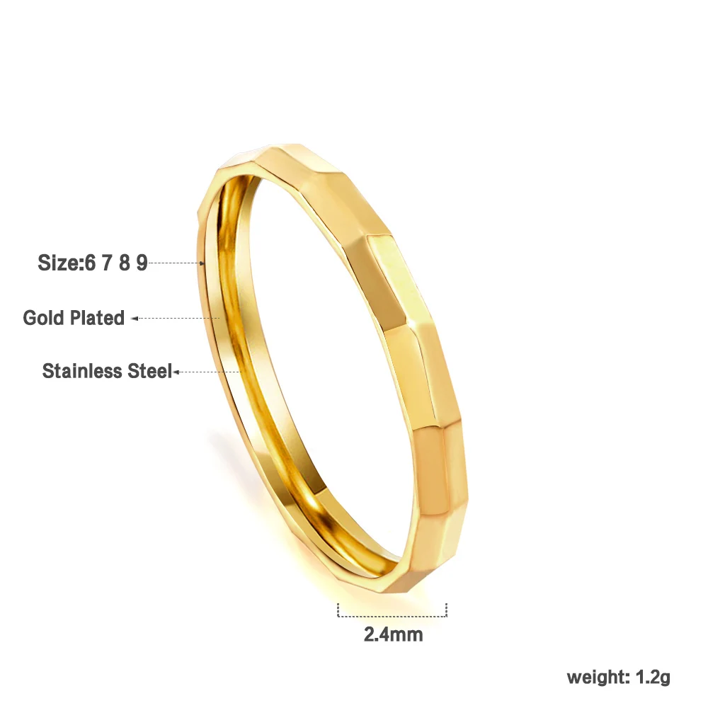 Luxusteel Rvs Vrouwen Ringen Eenvoudige Twist Touw Munt Hart Ronde Textuur Waterdichte Vingerbanden Ring Bruiloft Sieraden