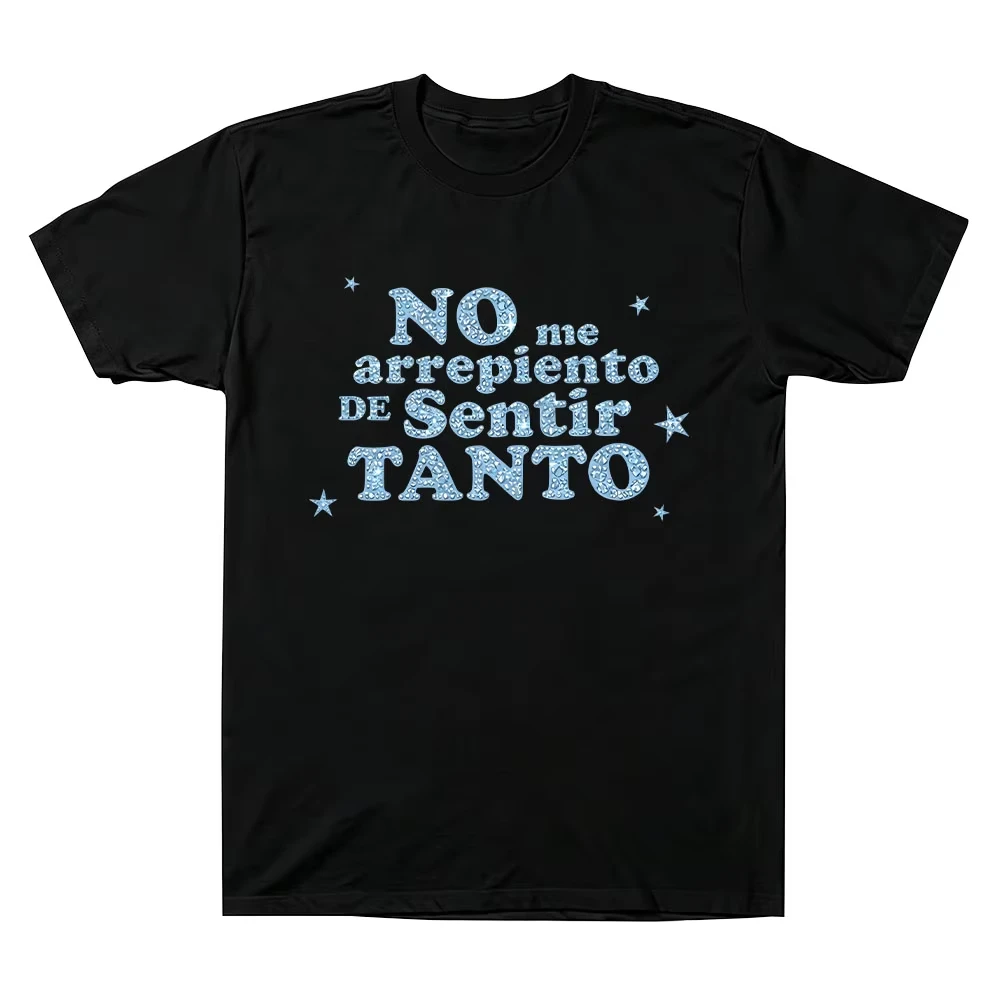 Karol G Album NO ME ARREPIENTO DE SENTIR TANTO Graphic Print T-Shirt Men Women O-neck Cotton Streetwear Fashion Oversized Top
