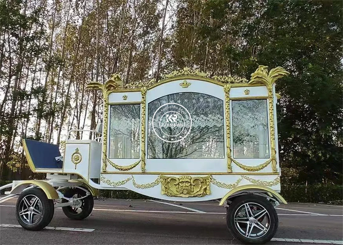 New Design Funeral Hearse Carriage Europe Horse Hearse Antique Funeral Coffin Carriage Horse Drawn Hearse Funeral Trailer