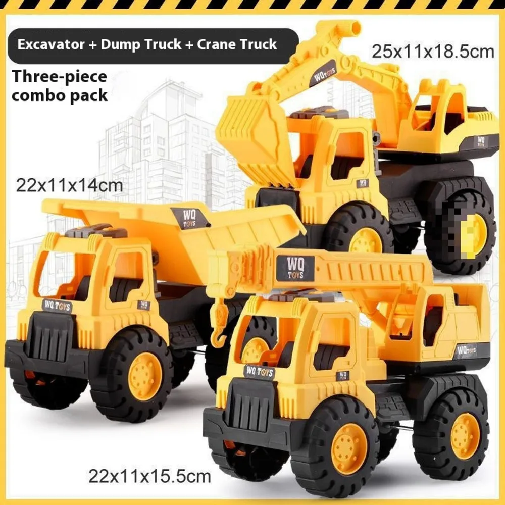 Grande durável caixa de areia brinquedos conjunto escavadeira bulldozer caminhões de construção praia jogar veículos para meninos meninas slide dig