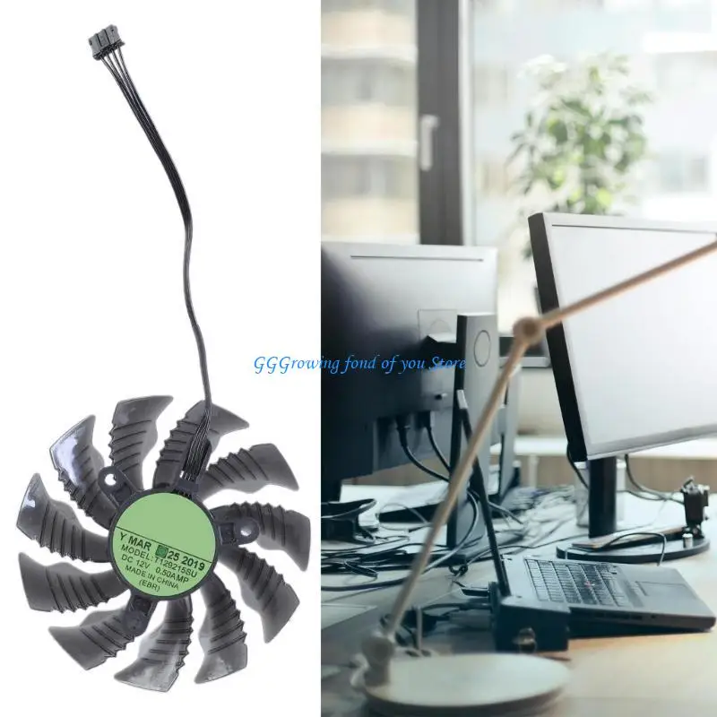 

H9EB 87MM T129215SU 4Pin Cooling Fan for 980 Ti R9 390X 390 RX 480 580 1060 1080 1070 1070Ti Graphics Card Coolers Fan