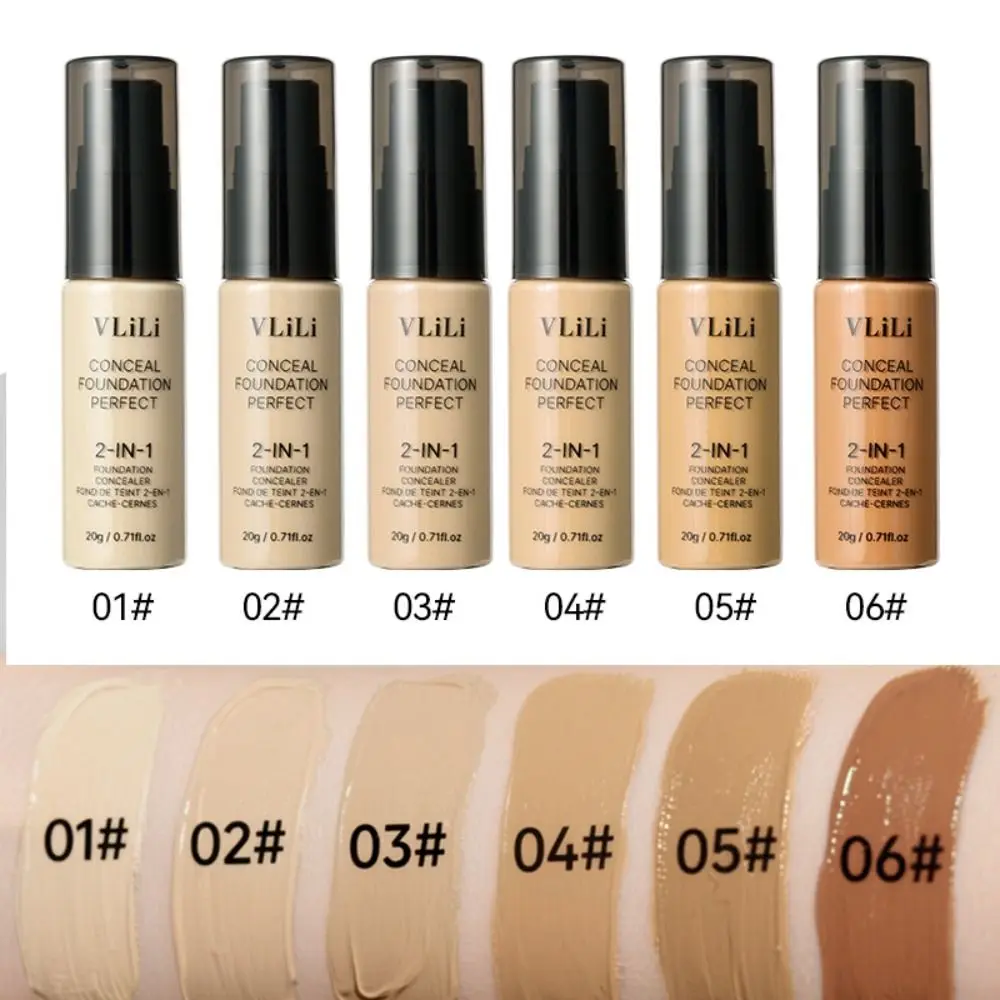 New Waterproof Liquid Foundation Matte Oil-Control Face Foundation Cream Creamy Texture Full Coverage Foundation Concealer Cream