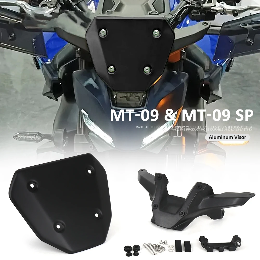 

Motorcycle Accessories Front Windshield Windscreen Visor Wind Deflector Kit For YAMAHA MT09 mt09 MT 09 MT-09 SP 2024