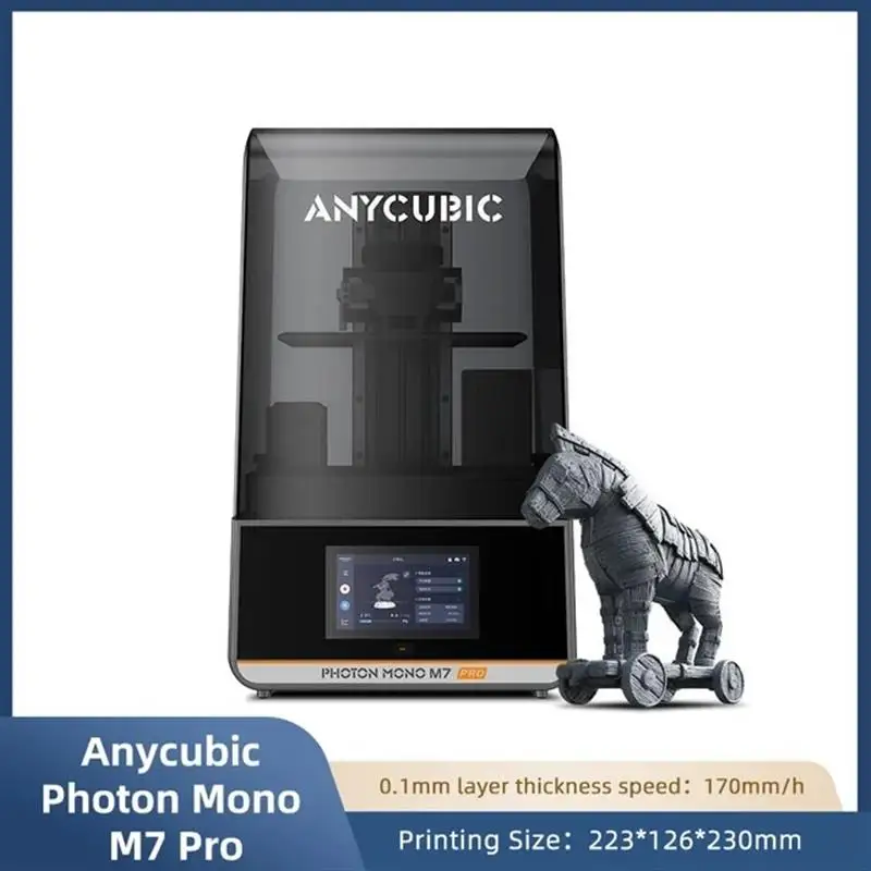 To Photon Mono M7 Pro 3D Printer 14K Mono MSLA 3D Printer Speed Up to 170mm/h Printing 10.1'' LCD Resin Size 223*126*230mm