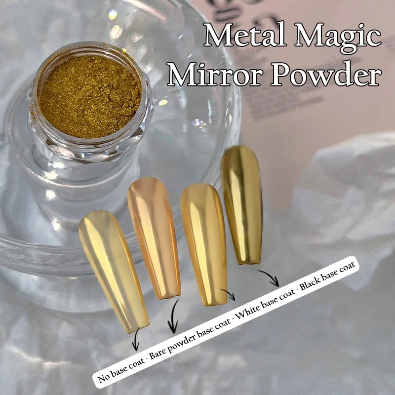 1 Jar Nail Art Mirror Powder Super Bright Pearl Metal Shiny Decorative Dust High-End Feelings Nail Decoration Accessories