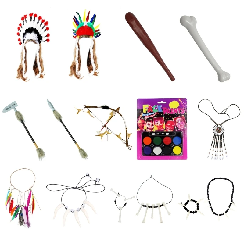 634C Indian Cosplay Costume Accessories for Women Men