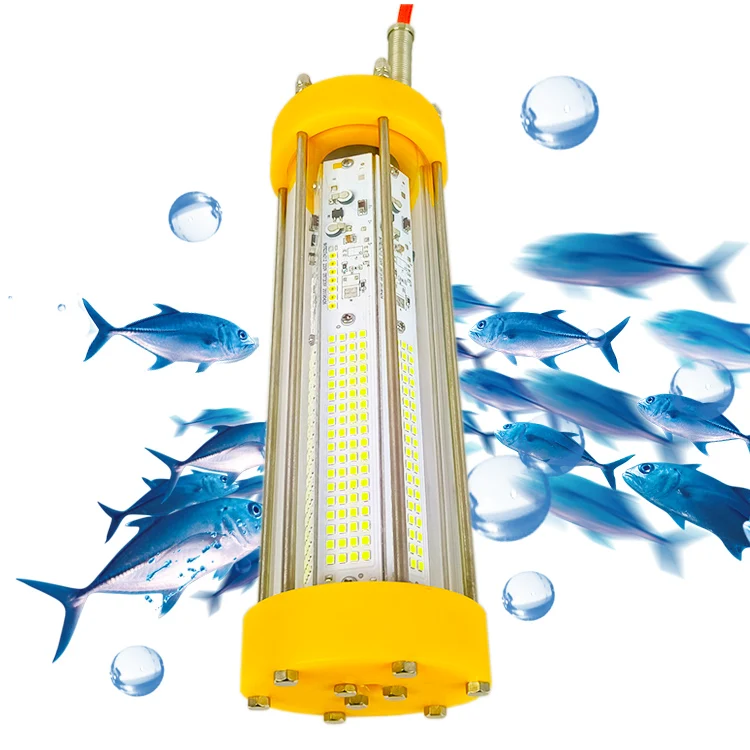 100-400W Dimmable 316L LED Fishing Light Green And Blue Seabed Fish Lamp For Nighttime IP68 Outdoor Fishing