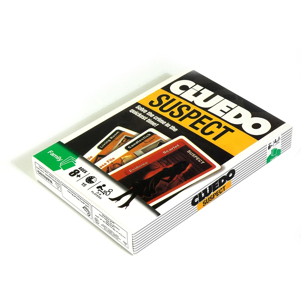 Cluedo Suspect Card Game All The Fun of Clue Clue do Suspect Family Party Game