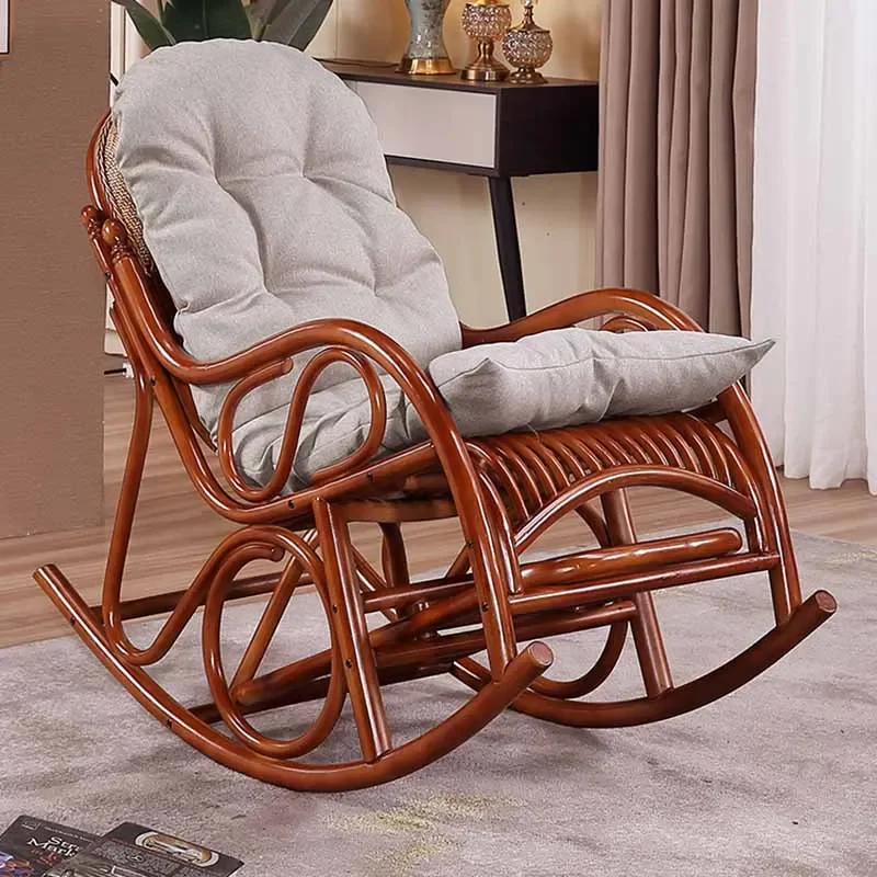 Relax Brown Living Room Chairs Cool Waterproof Comfy Ergonomic Nordic Chairs Rocking Lazy Mobile