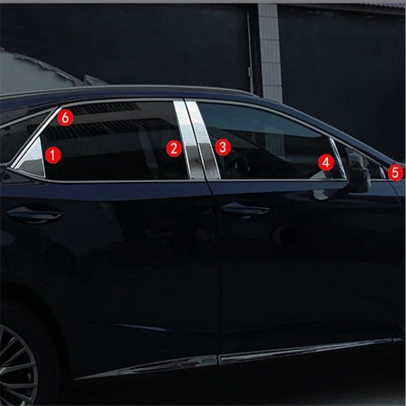 

WELKINRY For Lexus RX AL20 4th Gen Five-Passenger Model 2016-2022 Car Door Window Central Middle A B C Column Pillar Post Trim