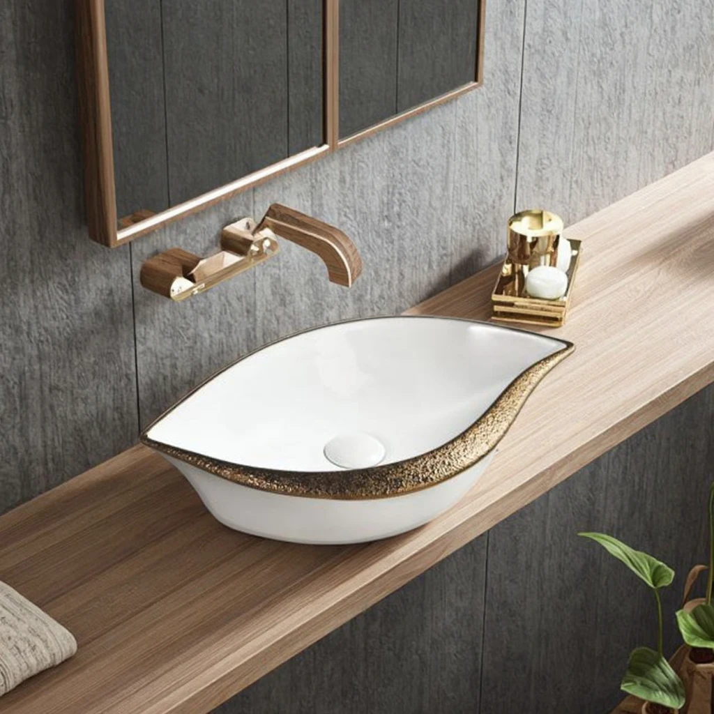 

Modern Sanitary Ware Porcelain Oval Bathroom Sinks Lavabo Ceramic Above-Counter Hand Wash Basin Countertop Sink