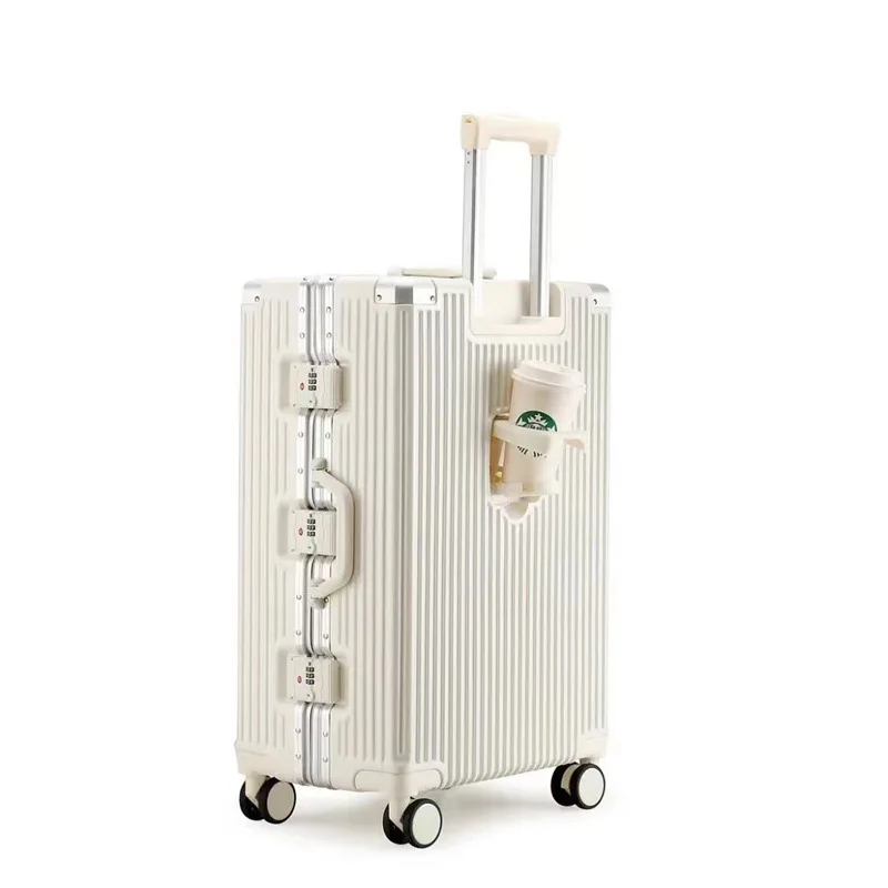 Multifunctional Suitcase.20-inch Universal Wheel Business Boarding  Luggage.usb Interface With Cup Holder Cup Password Luggage.