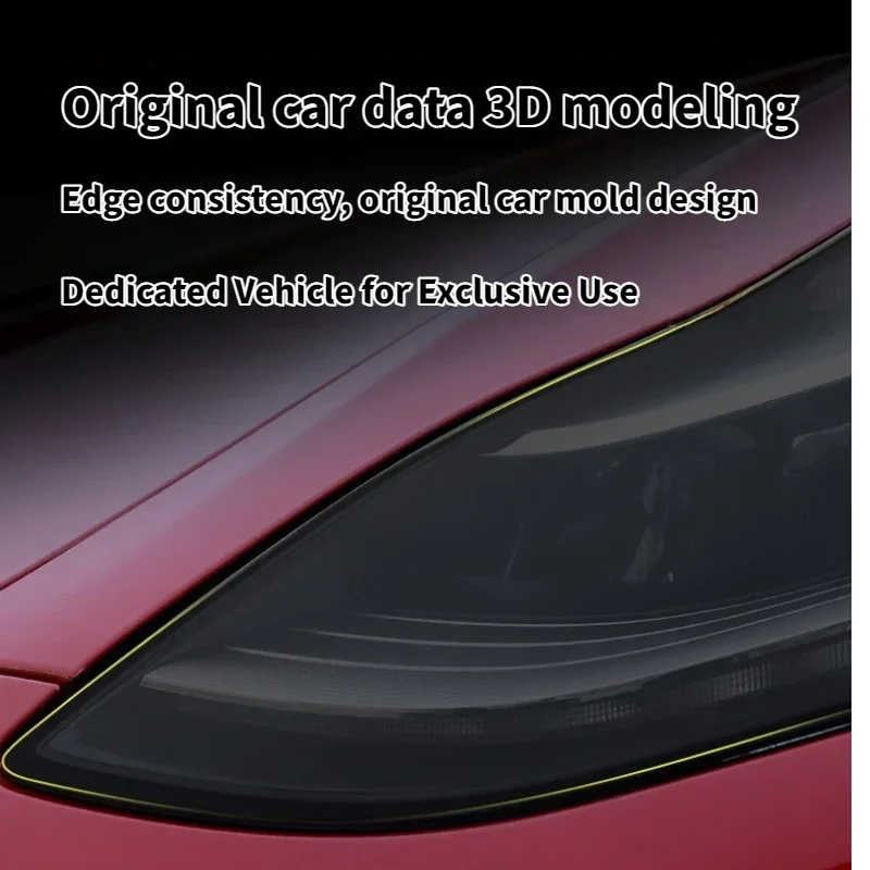TPU Scheinwerfer- und Rücklichtschutzfolie für Tesla Model 3 Y 2017-2024 Rauchschwarz Abdeckung Wrap Aufkleber Auto-Außenzubehör – Detail 4