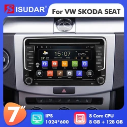 Isudar Android 7 zoll Auto Radio Für VW/POLO/PASSAT/Golf/Tiguan/Jetta/Touran/Skoda/Octavia/Sitz/Leon Carplay Auto Stereo Keine 2din