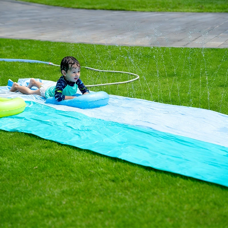 Interactive Inflatable Water Slide Outdoor Backyard Water Games Play Toys Spray Mat for Double Children