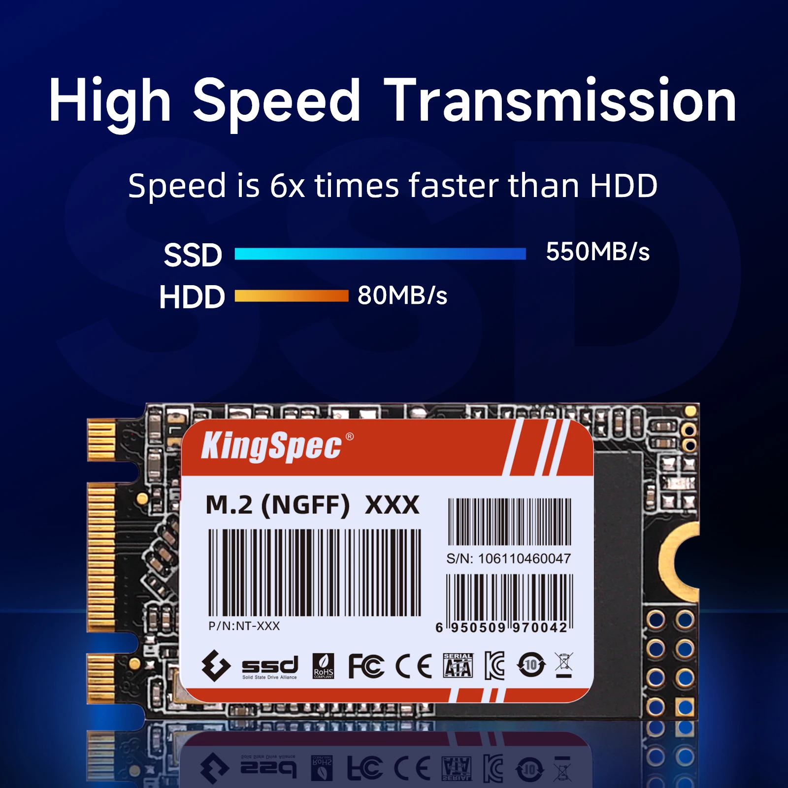 KingSpec M.2 SATA SSD SATA3 128GB 256gb 512 gb HDD 2242mm NGFF M2 