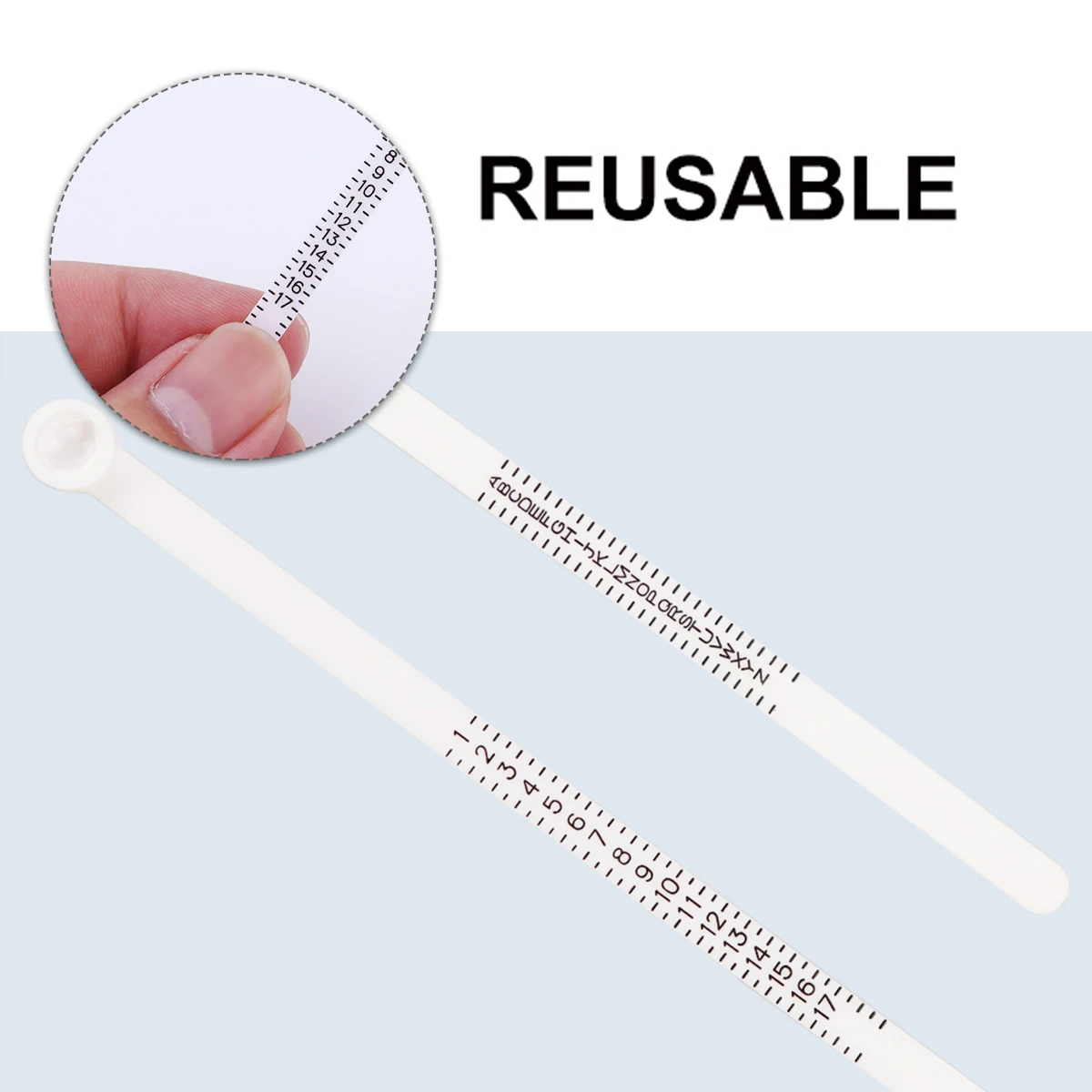 

Ring Gauge Sizer Plastic Measurement Tool for Rings Bracelet Size Chart Measure Gauge For Rings Kit Easy to Read Portable