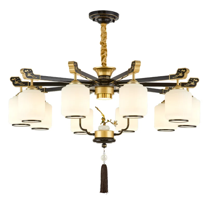 

New Chinese style, chandelier, shop, restaurant, fan light, zen, high sense