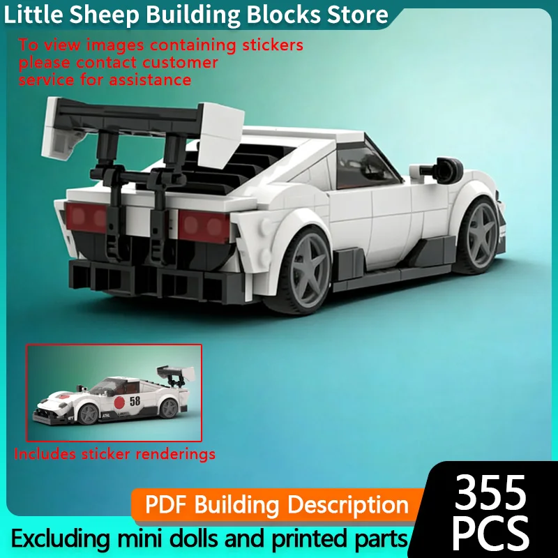 Speed Racing Car Model MOC Building Bricks High-Performance Sports Car Modular Technology Children Holiday Gifts Assemble Toys