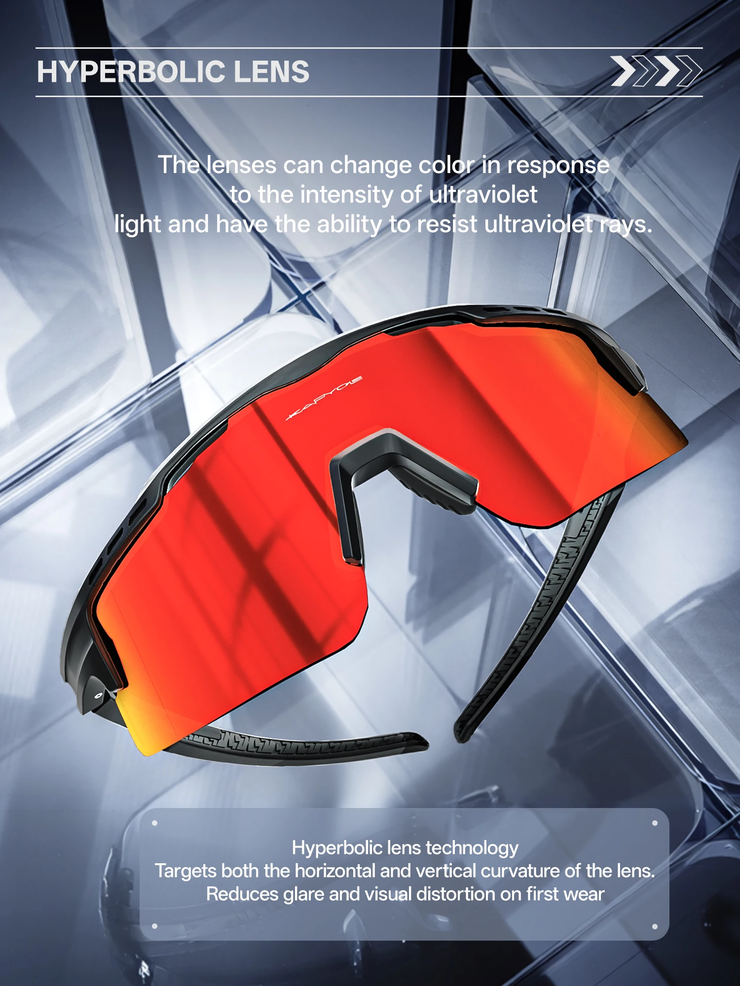 KAPVOE UV400 Protection Men Women Sports Eyewear Outdoor Riding Goggles Hiking Glasses MTB Road Bike Sunglasses Cycling Glasses