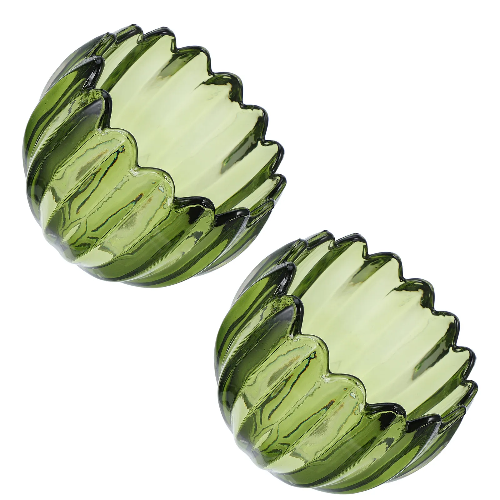 2Pcs Green Glass Pendant Lampshade Pumpkin Shape Replacement Cover for Wall Ceiling Light Fixture Glass Pendant Lampshade