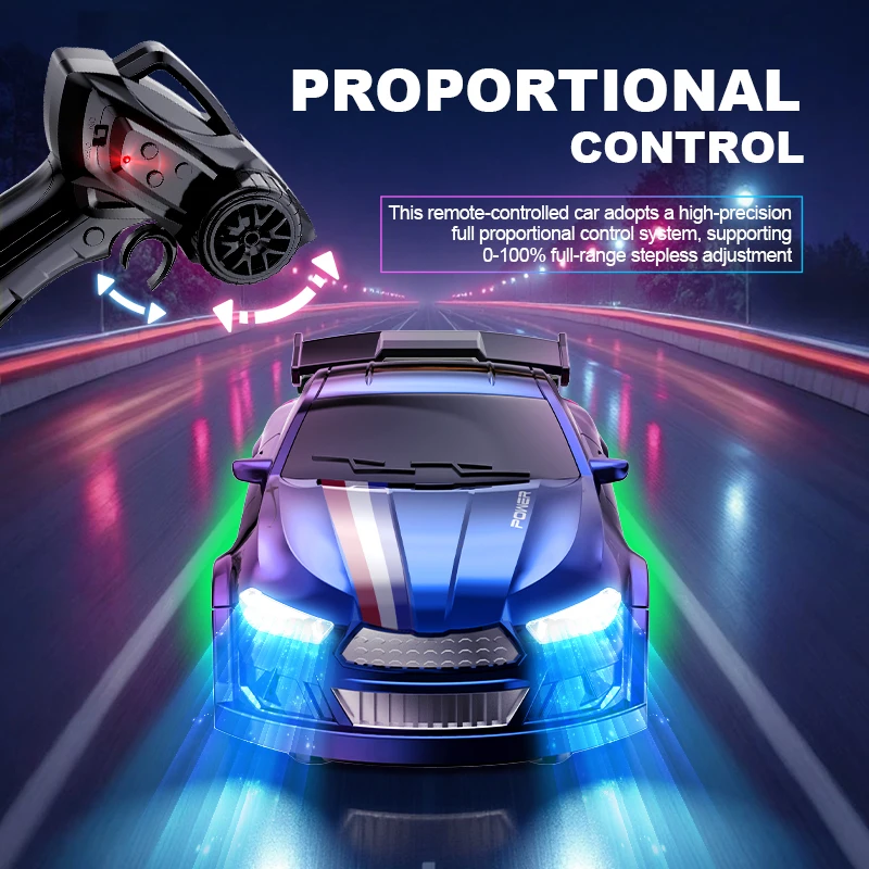 1/64 schaal Drift RC auto - 2,4 GHz desktop mini-racemodel met ESP, 4WD afstandsbedieningsvoertuig, speelgoed voor volwassenen en kinderen, ideale Gi