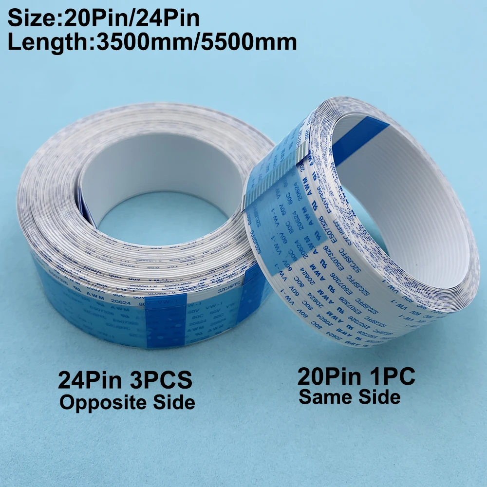 

4 шт., 20 контактов, 24 контакта, плоский кабель FFC Litu GongZheng GZ, длинный кабель даты Thunderjet VJ1801 1802, кабель для струйного принтера Dx5, головка материнской платы