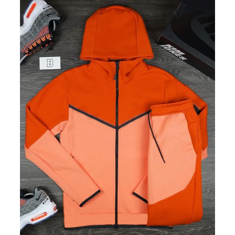 13 Colors!Men\'s Sports Suit Coat Men\'s Spring and Autumn New European Size Sportswear Pants Hoodie Hooded Casual Set