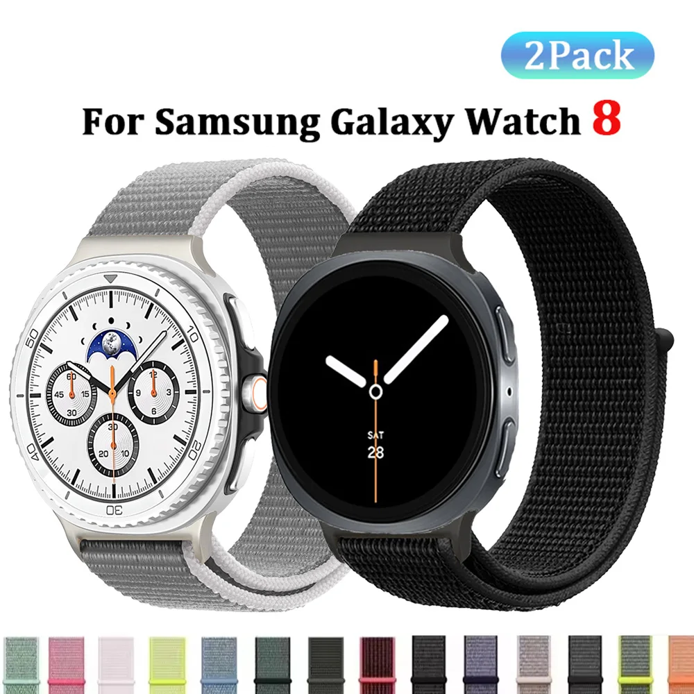 1/2pcs Nylon sport straps for Samsung Galaxy watch 8 classic smartwatch accessories wrist bracelet Galaxy watch 8 40mm 44mm Band