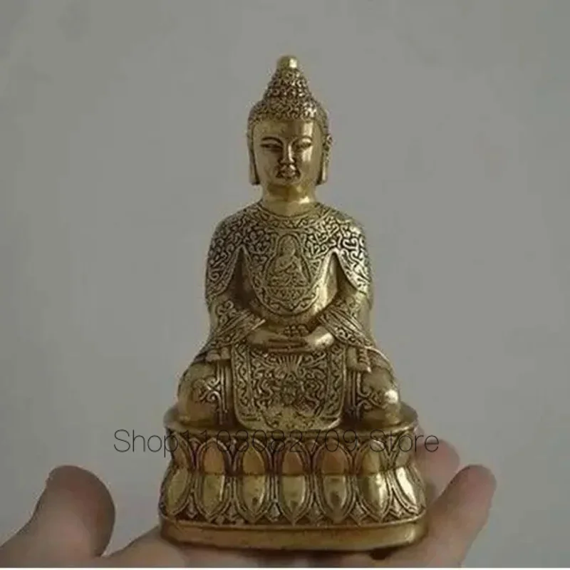 

Ingenious Tibet copper Old Amitabha Guanyin exquisite Buddha Statue