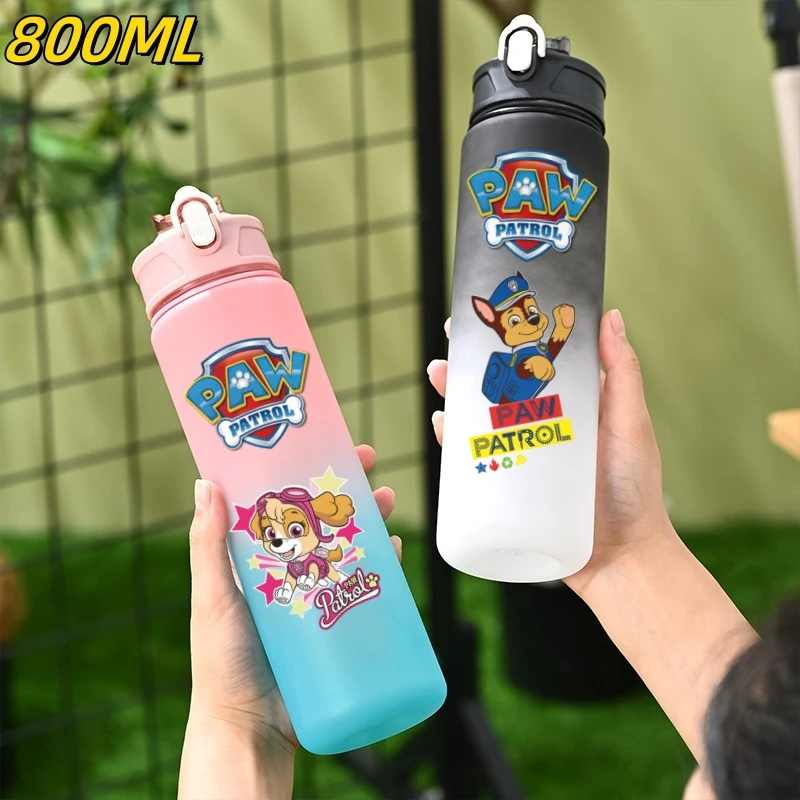 

800ML Paw Patrol Children's Water Sippy Cup Creative Cartoon Portable Plastic Large Drink Bottles Outdoor Cups for Kids Gifts