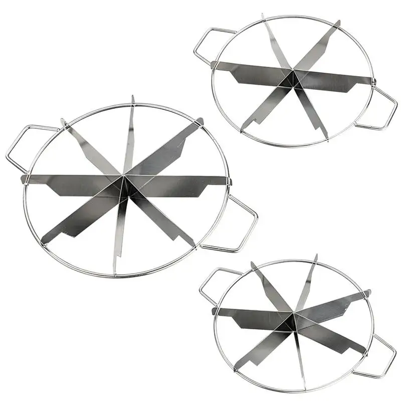 Cake Cutter Slicer Stainless Steel Pie Cutter Equal Portion Marker Round Bread Divider Pastry Cheese Pizza Cutting Press Tool