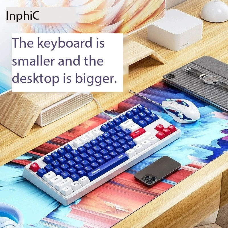 inphic K9 mecha-wind wired keyboard 87 key boy silent home laptop game office