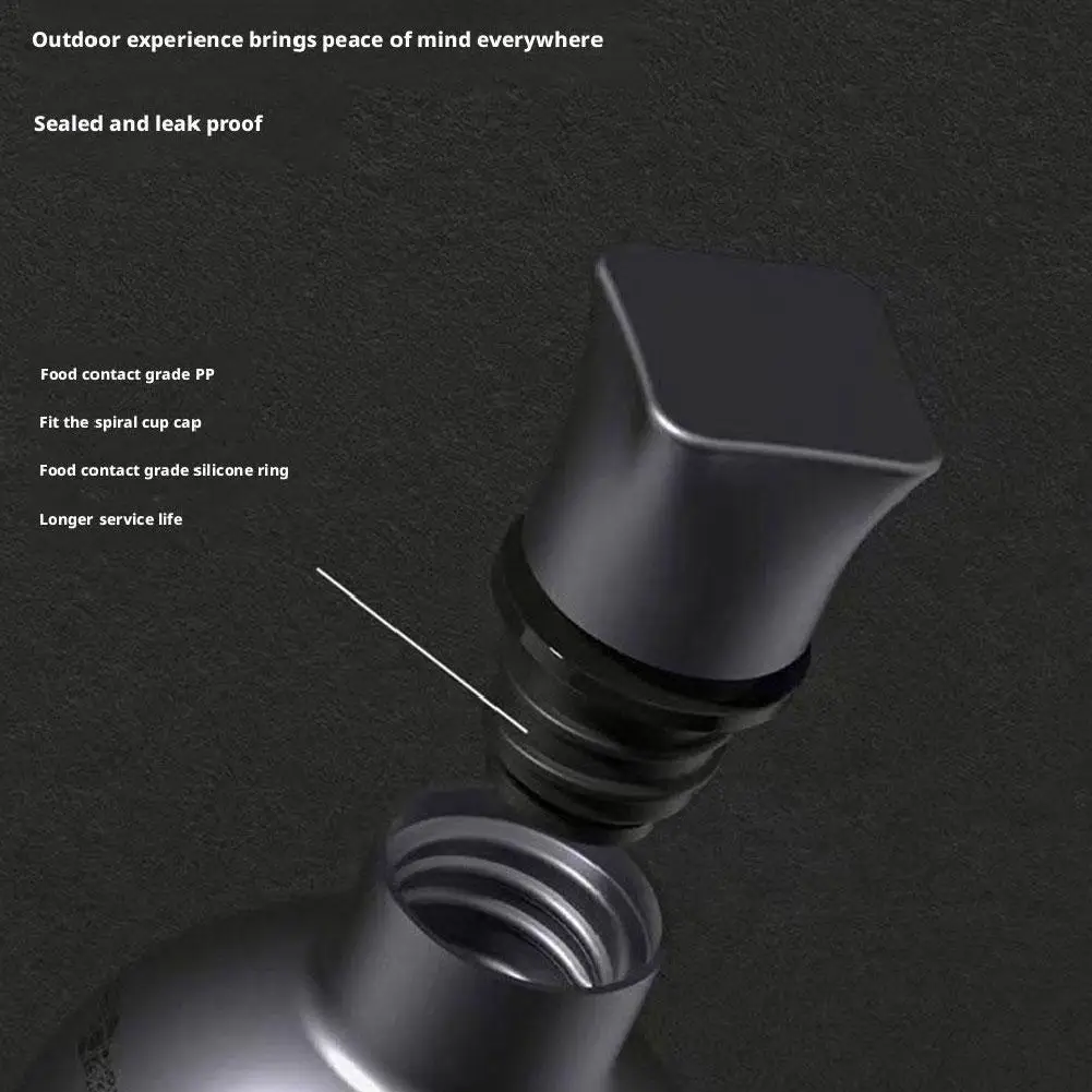 Wukong Theme Gourd Style 304 Stainless Steel Thermal Insulation Cup - Black, Portable, Cosplay, Outdoor Use