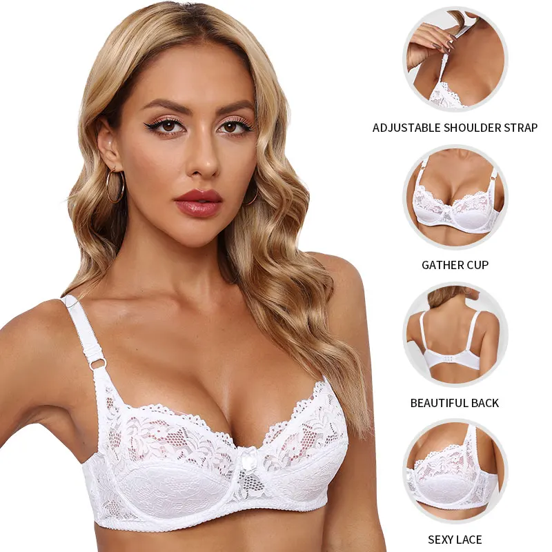 

Bras For Women Push Up Bra Sexy Lace Bra Female Underwear Women Intimates White Bra For Girls Underwire Lingerie Top Bra B Cup