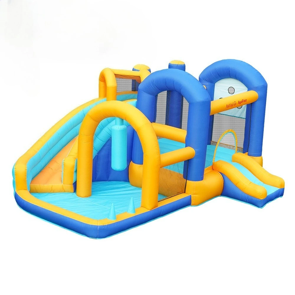أطفال نفخ القلعة داخلي في الهواء الطلق الأطفال نفخ القفز القلعة ترتد منزل الشريحة مع منفاخ الكرة حفرة بوسي البيت