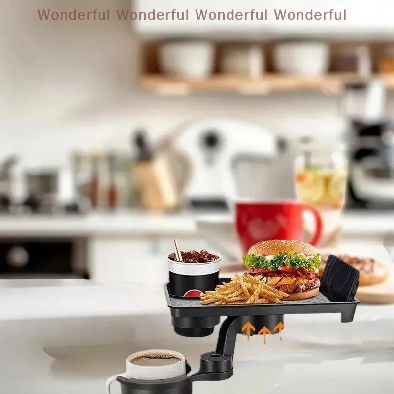 

Portable Car Cup Holder Tray & Adjustable Drink Stand - Universal Fit
