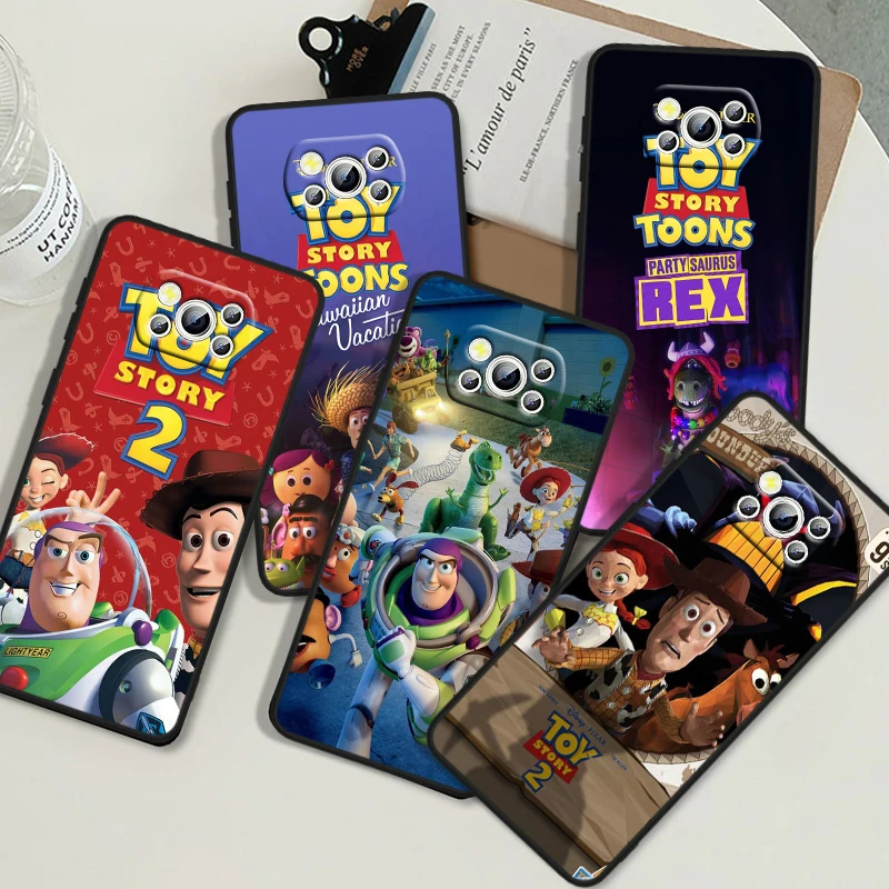 

Disney Toy Story Cool For POCO X6 M6 C55 C50 C40 C3 F5 F4 F3 M6 M5 M4 4G 5G GT Pro Silicone Black Phone Case