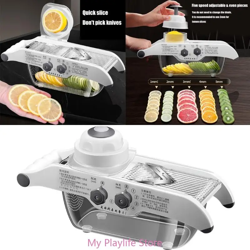 Vegetable Grater Multifunctional Lemon Slicer Vegetable Grater With Basket Carrot Cutter Slicer for Potato Tomato Onion