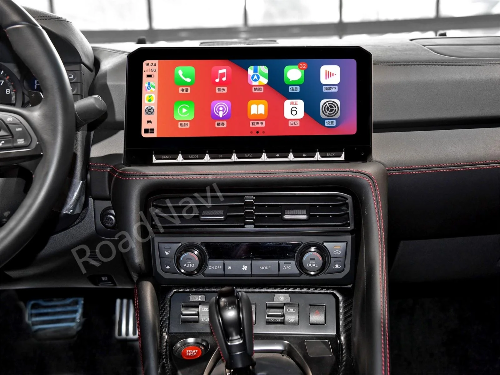 مشغل DVD للسيارة OEM لنيسان GTR 2017 راديو ستيريو نظام تحديد المواقع والملاحة Carplay 4G 360