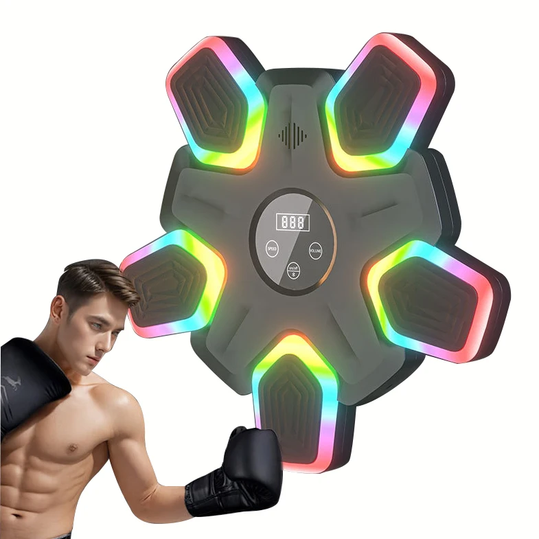 Máquina de Boxeo Inteligente para Entrenamiento en Casa con Música Bluetooth, Nuevo Objetivo de Pared de Plástico para Deportes y Fitness