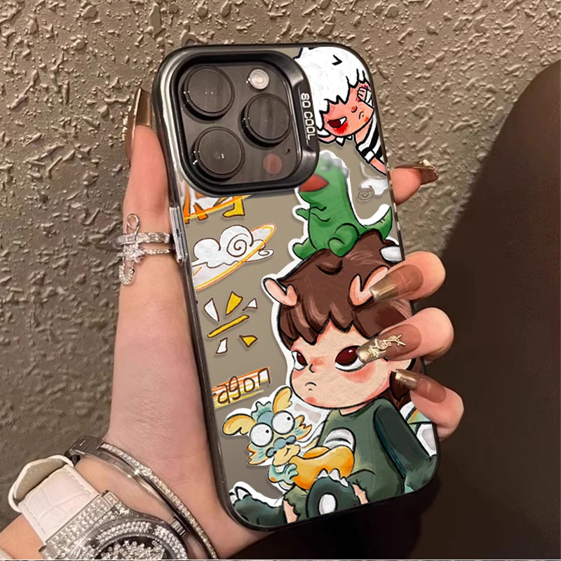 Cute Cartoon Destruction Hirono Case For Samsung Galaxy S24 Ultra S23 S22 Plus FE A25 A35 A55 A24 A34 A54 A33 A53 Hard PC Cover