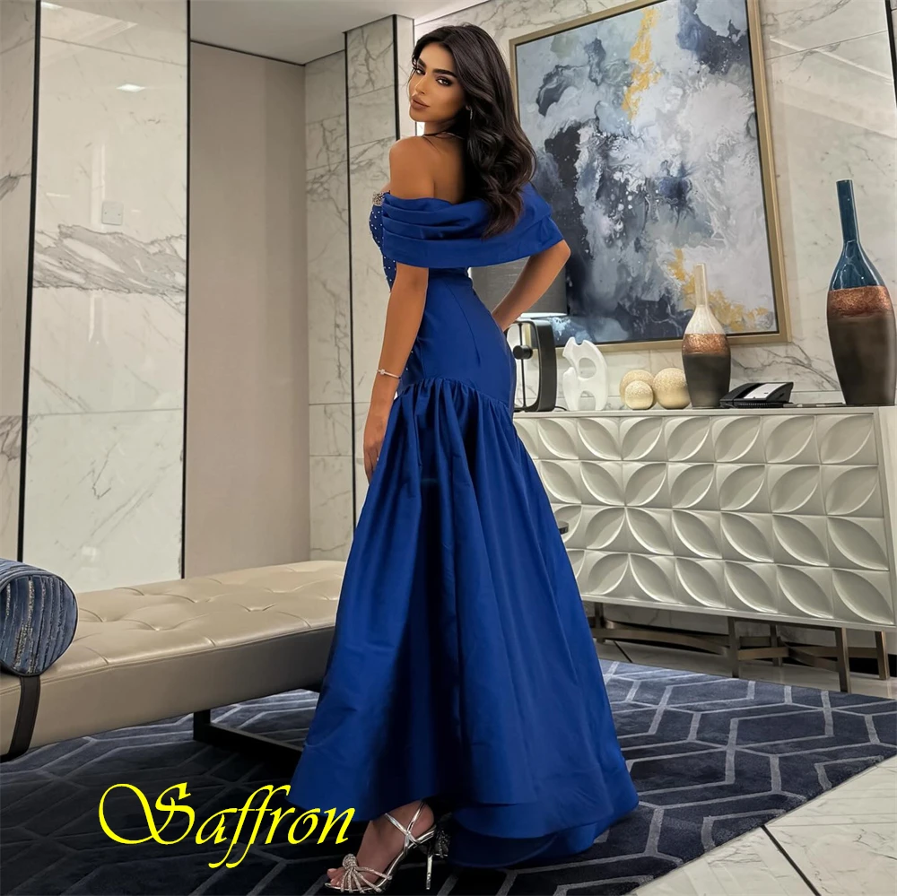 فستان سهرة حورية البحر من الساتان الرائع مخصص رشيق قبالة الكتف فساتين حفلة موسيقية موضة كريستال فساتين المناسبات الخاصة