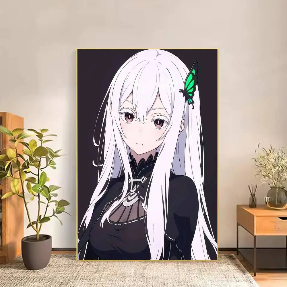 Anime ReZero Echidna Poster Versatile HD Waterproof Wall Art Self-Adhesive Decor for Any Space Ideal Gift