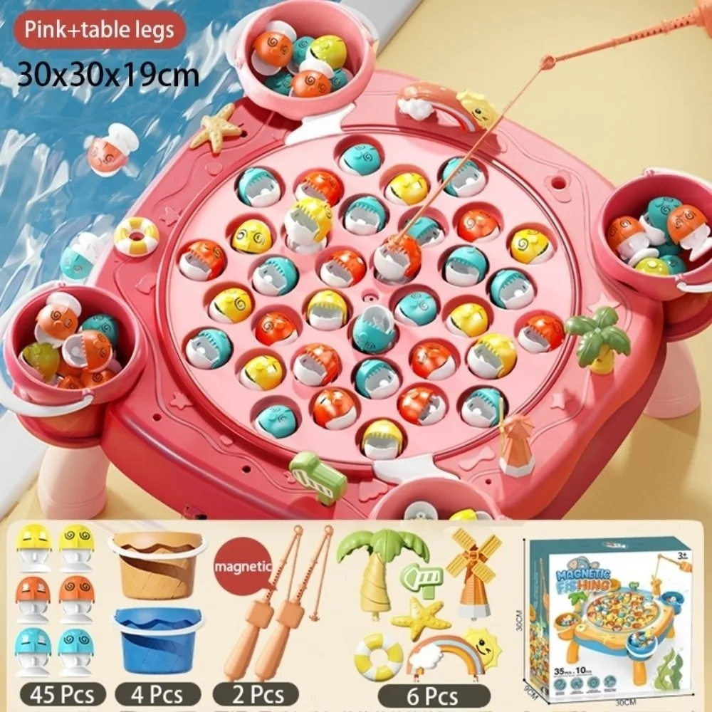 Novo tem música jogo de pesca magnética peixes coloridos idade 3 + jogo de fiação vara de peixe design interativo brinquedo educativo