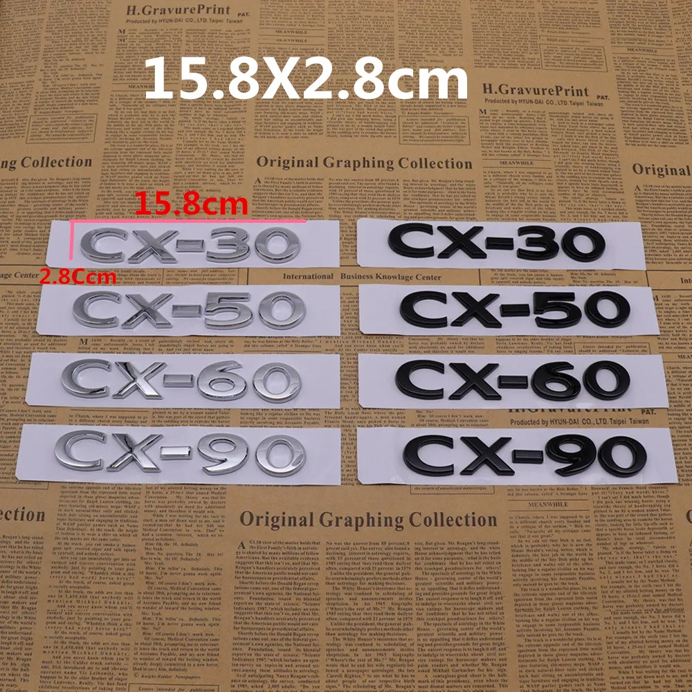 

1pcs forMazda CX-30 CX-50 CX-60 CX-90 ABS Car Letter Emblem Rear Tail Trunk Decals Badge Sticker Decal Styling Accessories