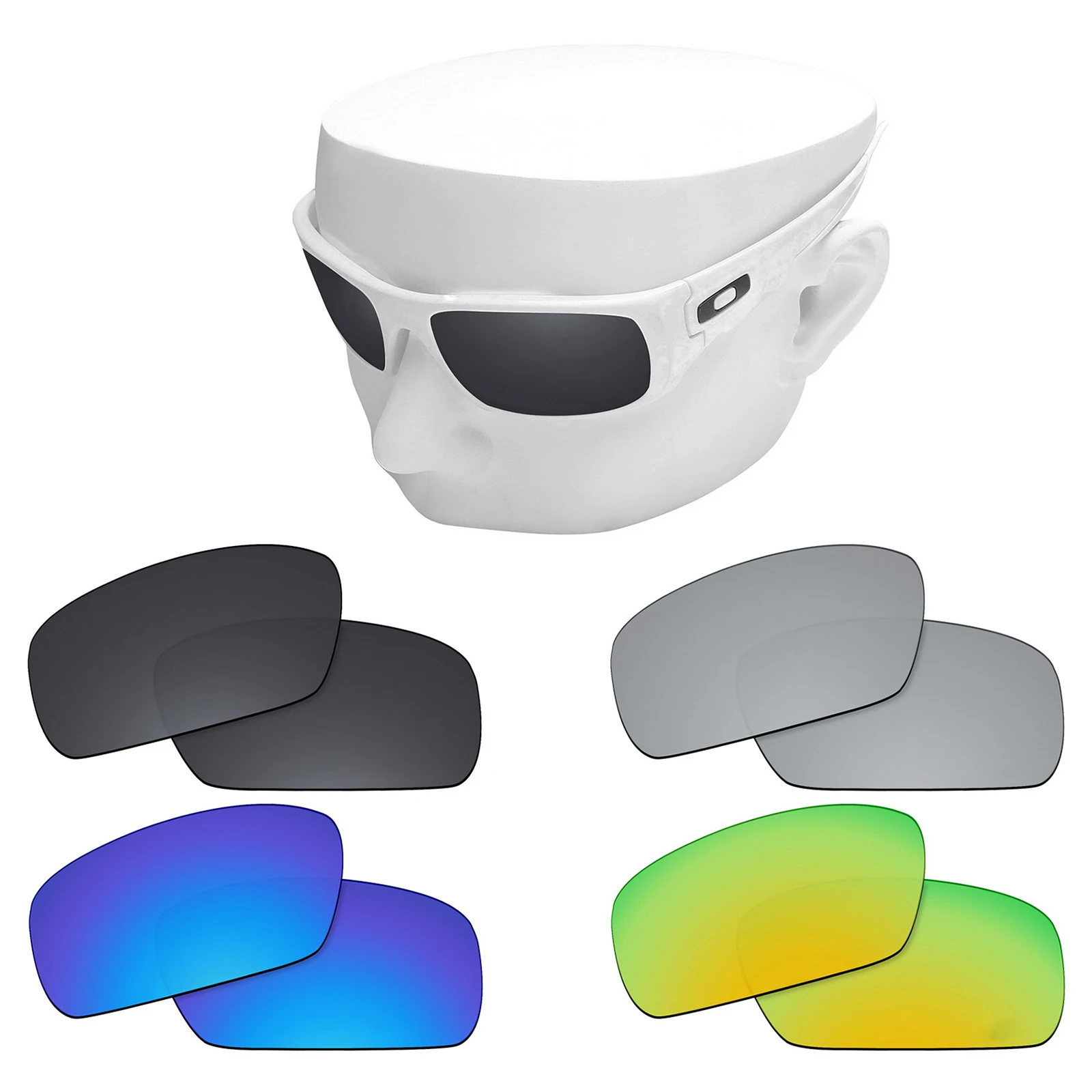 OOWLIT Polarized Replacement Lenses for Oakley Crankshaft OO9239 - 60mm Sunglasses - Multi Color